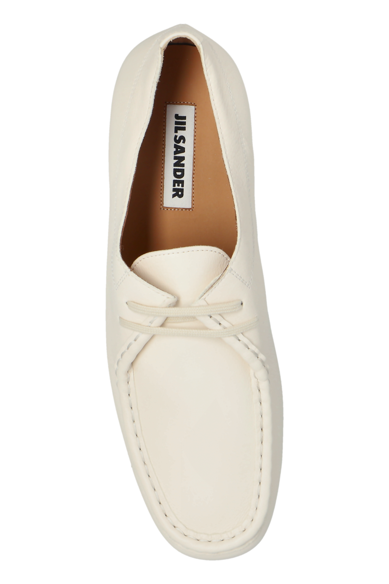 Cream 'Lace Up' leather shoes JIL SANDER - MuslimShops Switzerland